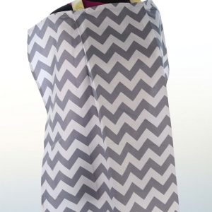 Umay Baby Breastfeeding/Nursing Cover- Grey Zig Zag