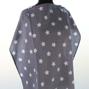 Umay Baby Breastfeeding/Nursing Cover-Dark Grey Star/PT