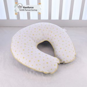 Alternative view of Umay Baby Breastfeeding/Nursing Pillow - Dark Grey Star/Yellow