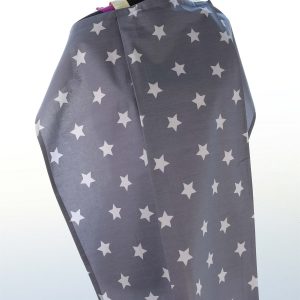 Umay Baby Breastfeeding/Nursing Cover - Dark Grey Star/YT