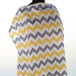 Umay Baby Breastfeeding/Nursing Cover - Yellow/Grey Zig Zag